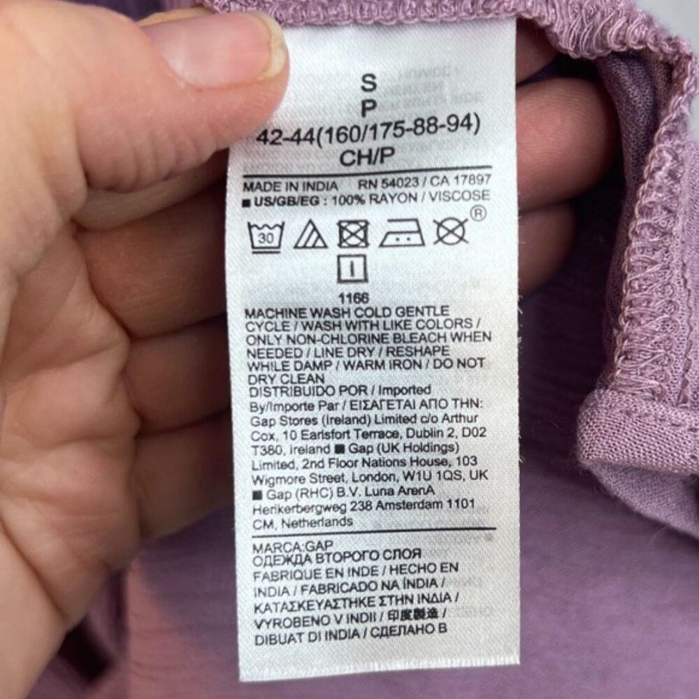 GAP Boho Whimsical Solid Purple Peasant Dress Fit… - image 10